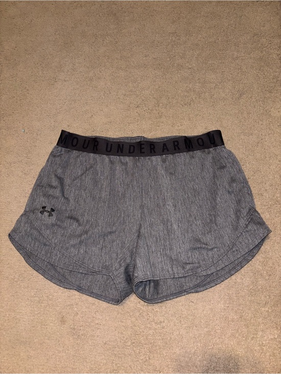 Under Armour Pants - Under Armour Women's Heather Gray Athletic Shorts with Black Waistband